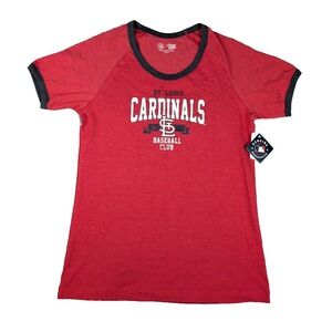 St. Louis Cardinals | Campus Lifestyle | Red/Black |‎ Women's Ringer T-Shirt | S